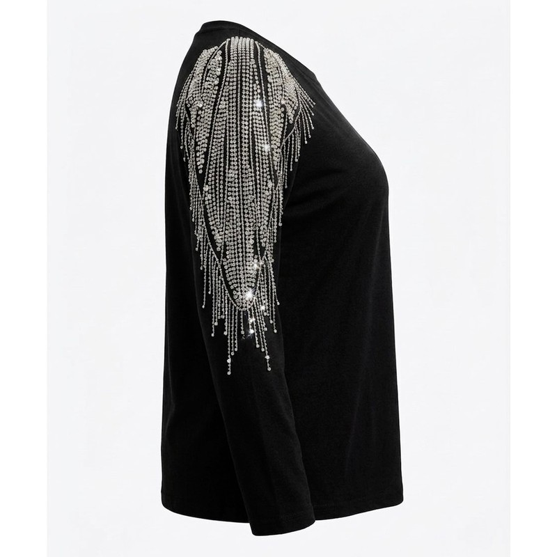 بلوز زنانه آستین بلند مدل ویسکوز نگیندار آوا باران