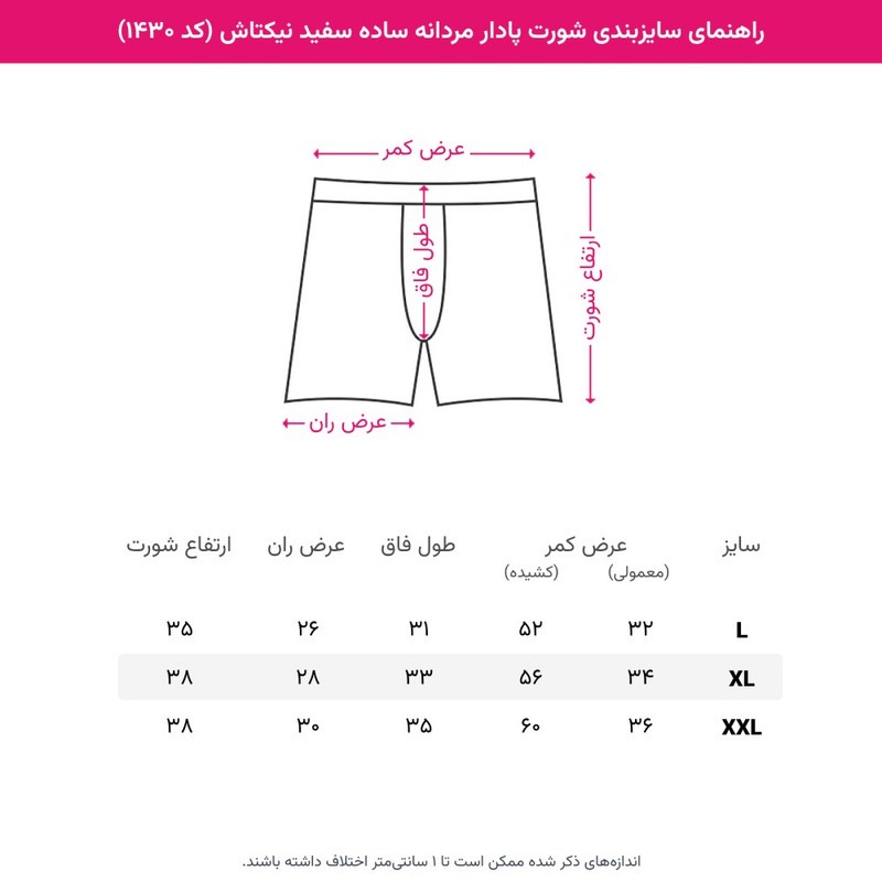 شورت پادار مردانه نیکتاش مدل نخ پنبه بسته 3 عددی