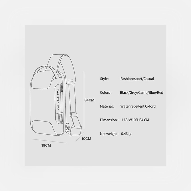 کیف کراس بادی مردانه بنج مدل 22085Plus