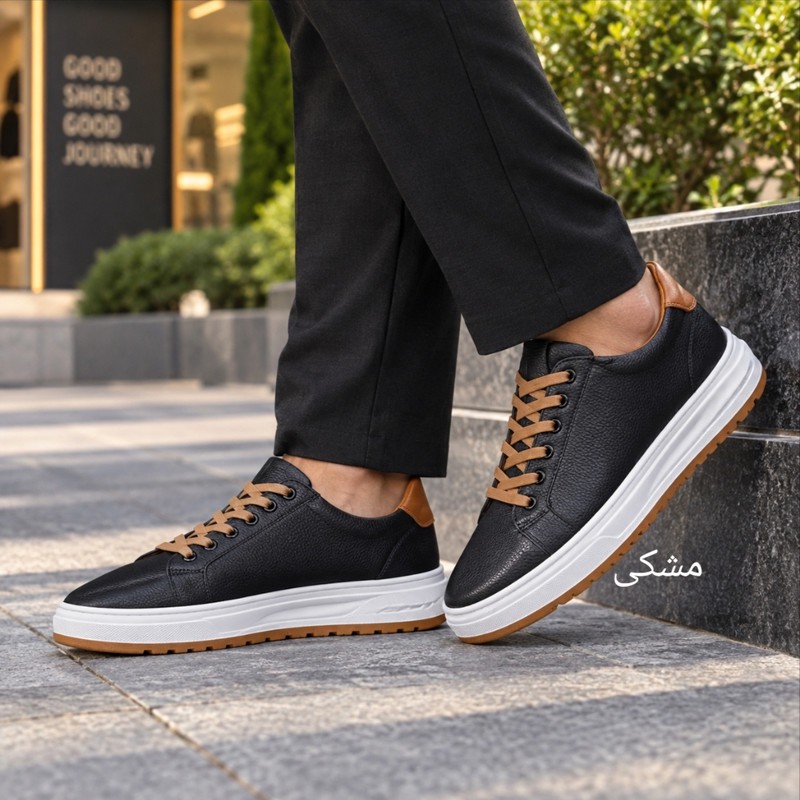 کفش روزمره مردانه چرم طبیعی مدل Vn 7