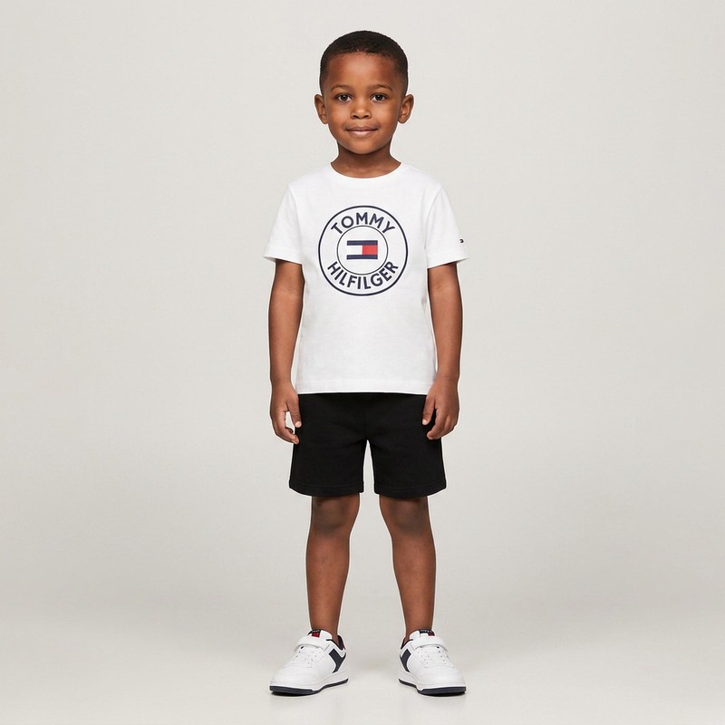 ست تیشرت آستین کوتاه و شلوارک راحتی پسرانه مدل S62