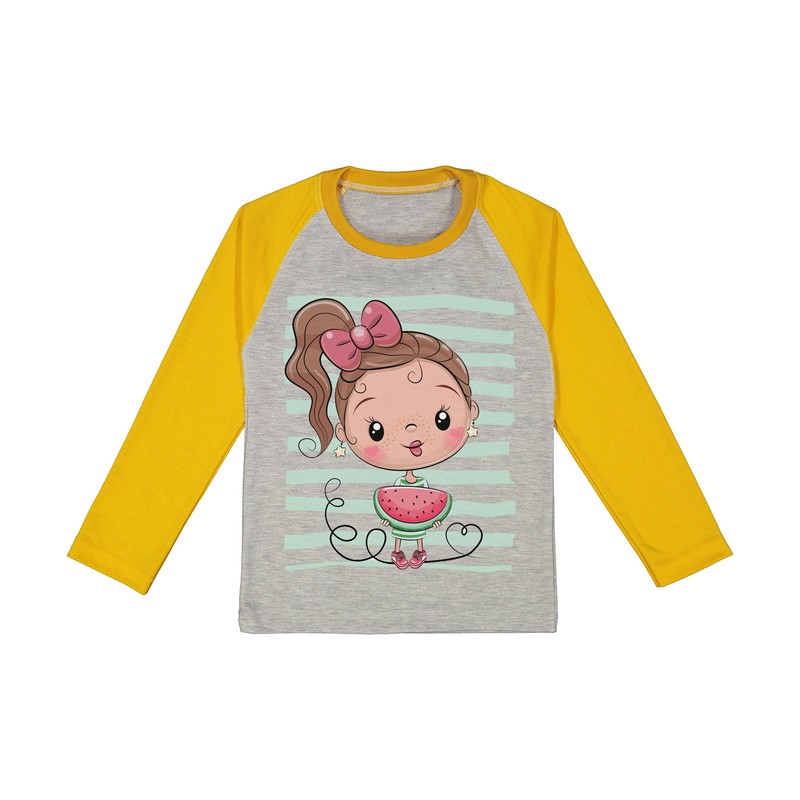 ست تی شرت و شلوار دخترانه مدل دختر هندوانه کد p16
