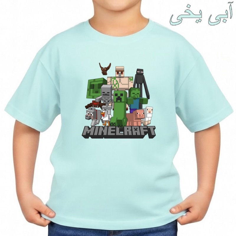 تیشرت آستین کوتاه بچگانه مدل ماینکرفت کد 05
