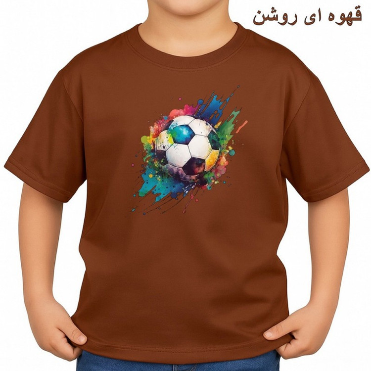 تیشرت آستین کوتاه بچگانه مدل فوتبال کد v1