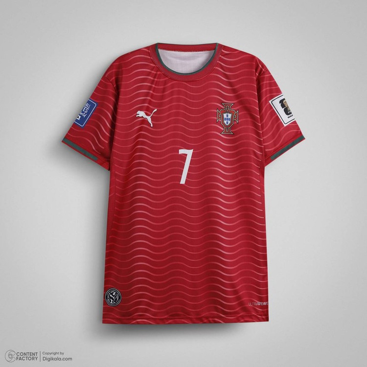 ست 7 تکه لباس ورزشی پسرانه مدل تیم ملی پرتغال طرح رونالدو جام جهانی 2026