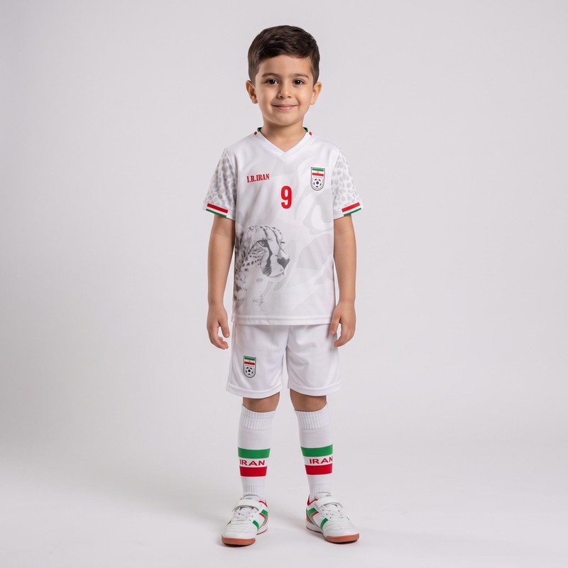 ست 3 تکه لباس ورزشی پسرانه مدل تیم ملی ایران طرح جام جهانی طارمی 2026