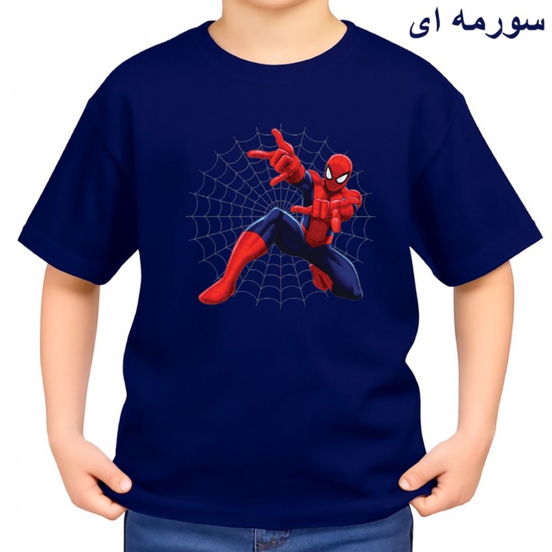 تیشرت آستین کوتاه بچگانه مدل مرد عنکبوتی کد v5