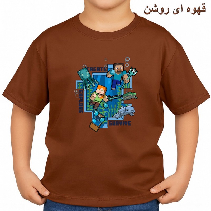 تیشرت آستین کوتاه بچگانه مدل ماینکرفت کد 20