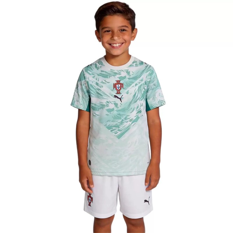 ست تی شرت و شلوارک ورزشی پسرانه مدل پرتغال Away 2026