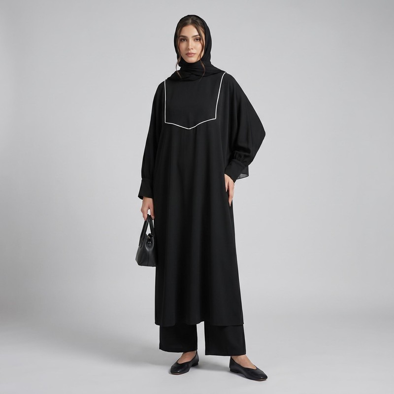 مانتو زنانه مدل عبایی پاییزی مخمل کبربتی