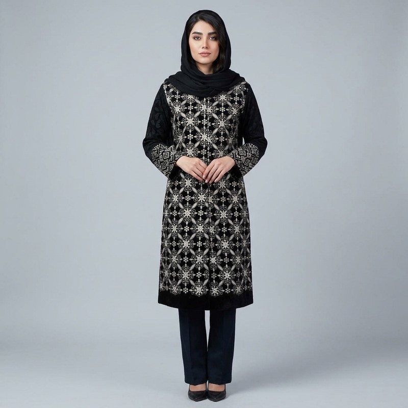 مانتو زنانه مدل تافته کد tm-2902