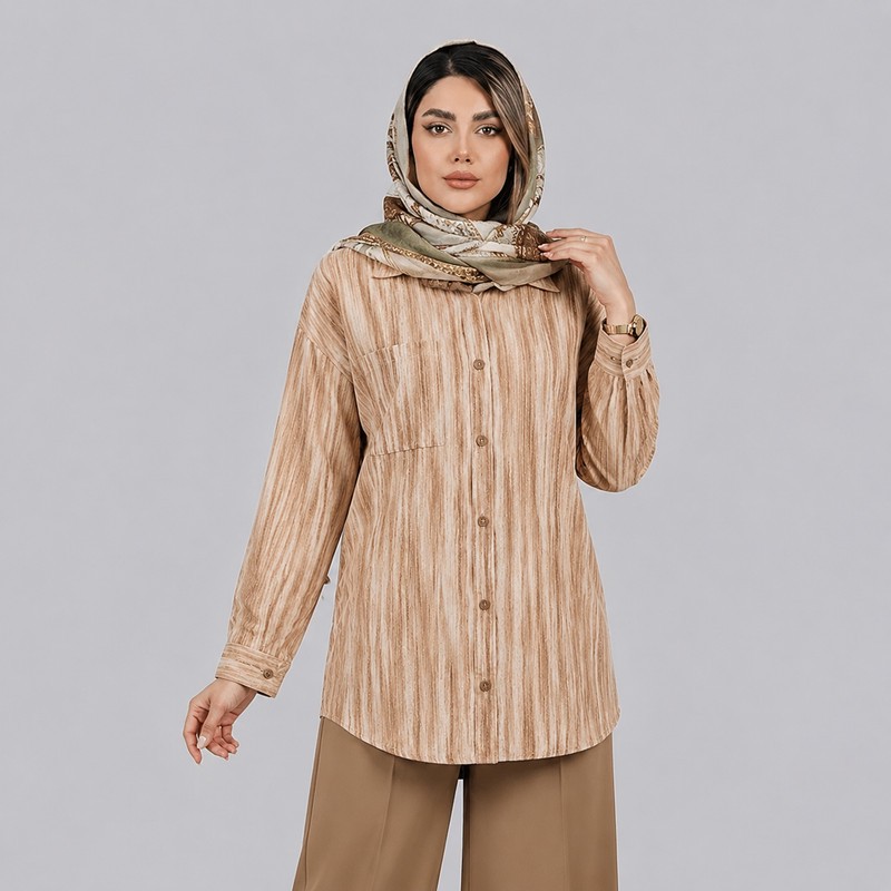 مانتو شومیزی زیر باسن زنانه مدل بهدیس
