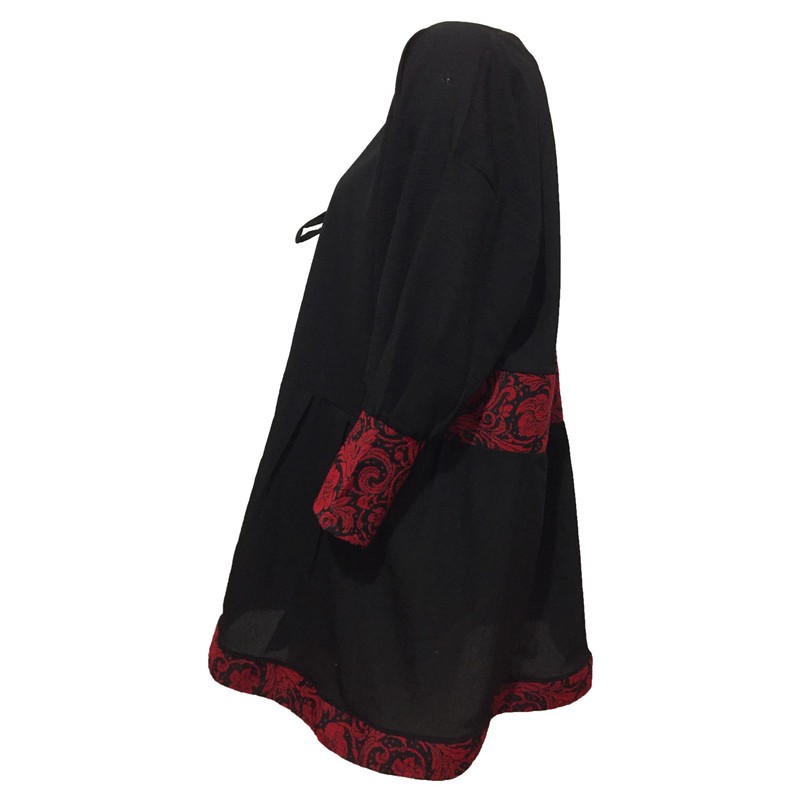 مانتو زنانه مدل عروسکی کیمانو تافته کد tm-2774