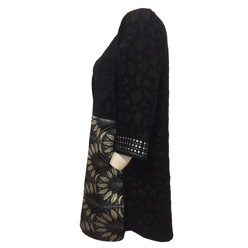 مانتو زنانه مدل ژاکارد و تافته کد tm-2912