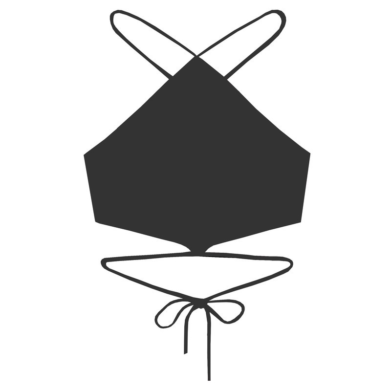 کراپتاپ زنانه مدل پشت گره ای
