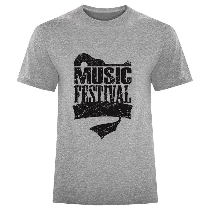 تیشرت آستین کوتاه مردانه طرح MUSIC FESTIVAL کد F217