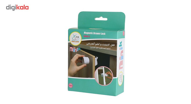 قفل کشو و کابینت آهنربایینی نی ک مدل N9357-2 بسته 2 عددی