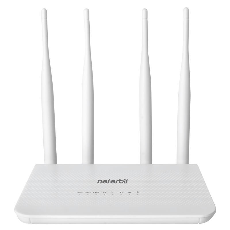 مودم 4G LTE نتربیت مدل NW-431F با پشتیبانی از استاندارد Wi-Fi 4، سرعت 300Mbps در باند 2.4GHz، چهار پورت LAN برای اتصا...