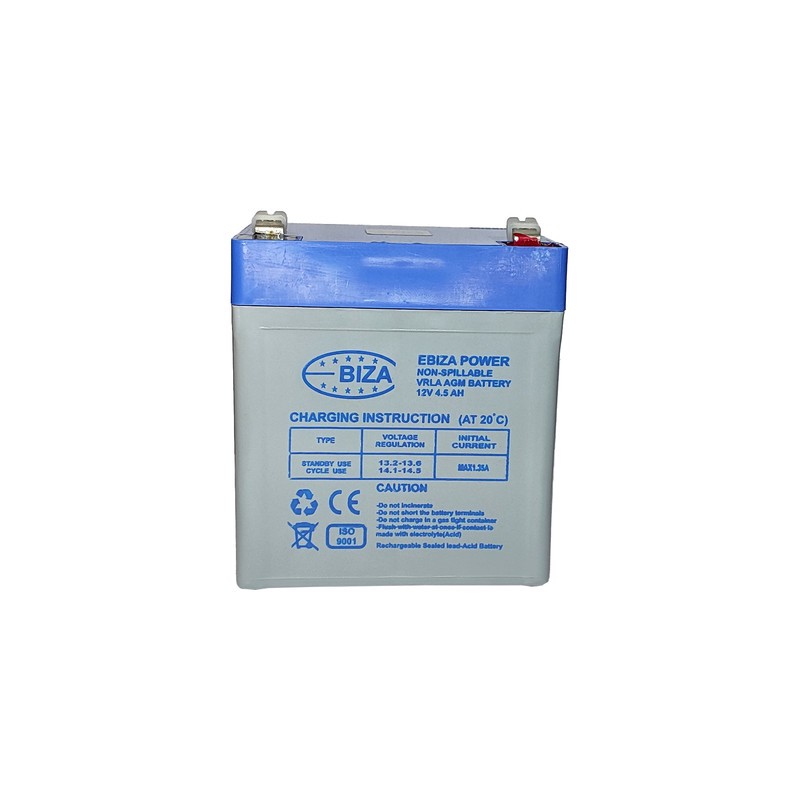 باتری UPS با ولتاژ 12V ولت و شدت جریان 4.5 آمپرساعت مدل Ebiza 4.5AH