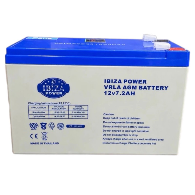 باتری UPS با ولتاژ 12 ولت و شدت جریان 7.2 آمپرساعت ایبیزا مدل +12V-7A-ER