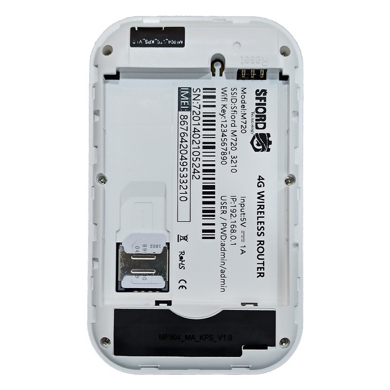 مودم جیبی 4G LTE اسفیورد مدل M720 با باتری 3000 میلیآمپر ساعت، پشتیبانی از 4.5G، اتصال همزمان تا 10 کاربر، سرعت دانلو...