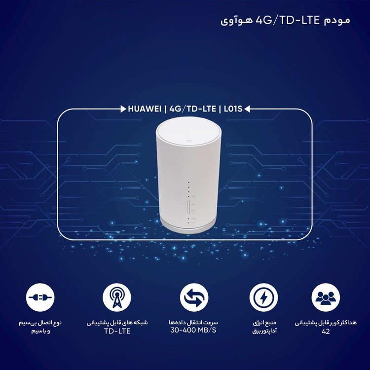 مودم 4G/TD-LTE هوآوی مدل speed wi-fi home L01s