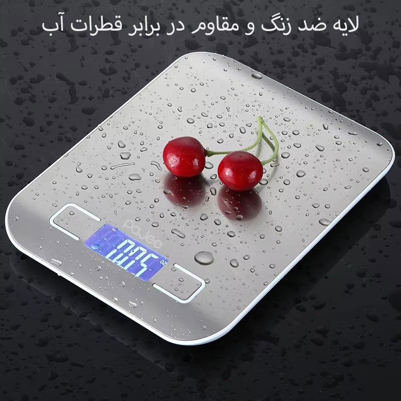 ترازو آشپزخانه دیجیتال پاجی مدل P10KG حداکثر ظرفیت قابل اندازهگیری 10 کیلوگرم با دقت اندازهگیری 1 گرم