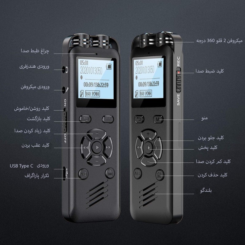 ضبط کننده دیجیتالی صدا آیریور مدل X01-32GB