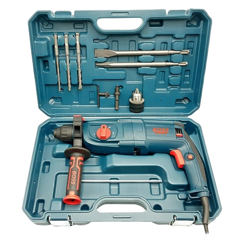 مجموعه 11 عددی دریل بتن کن باس سه کاره صنعتی مدل Industrial New 26sre