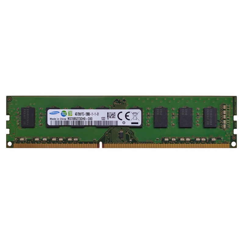 رم کامپیوتر DDR3 دو کاناله 1600 مگاهرتز CL11 سامسونگ مدل PC3-12800U ظرفیت 4 گیگابایت