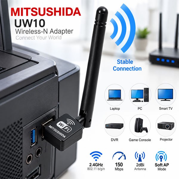 کارت شبکه USB میتسوشیدا مدل UW10