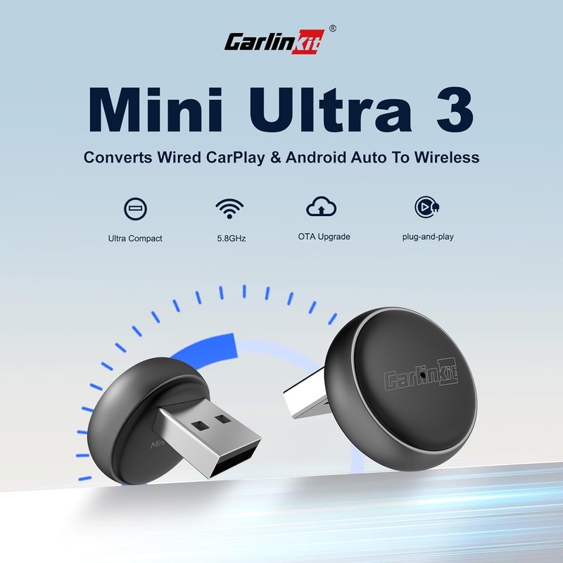 دانگل وایرلس کارپلی و اندروید اتو کارلینکیت مدل Carlinkit Mini Ultra3