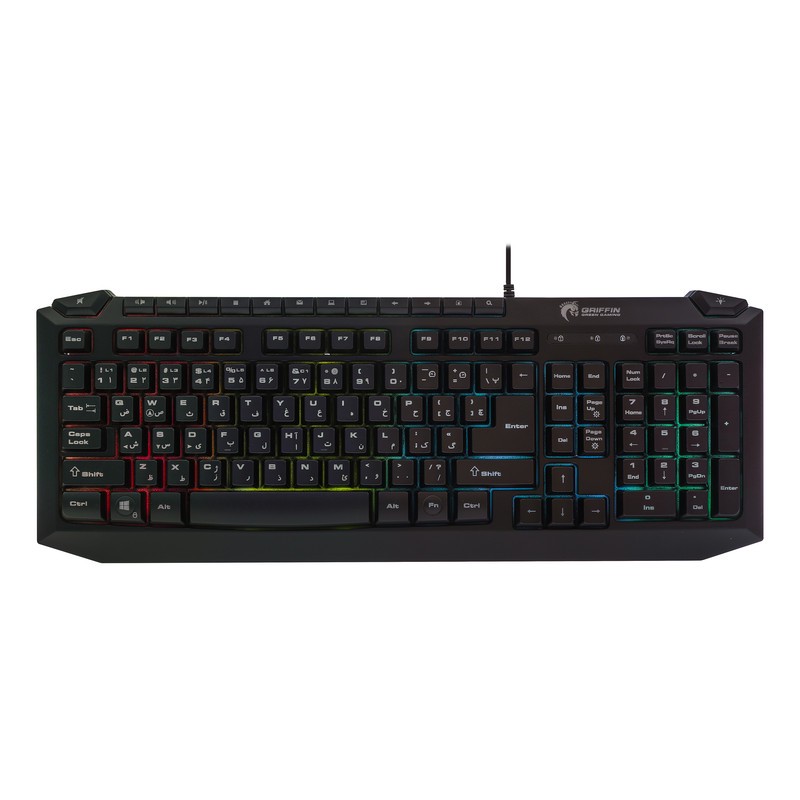 کیبورد گیمینگ گرین مدل GK701-RGB نورپردازی RGB Full-Size
