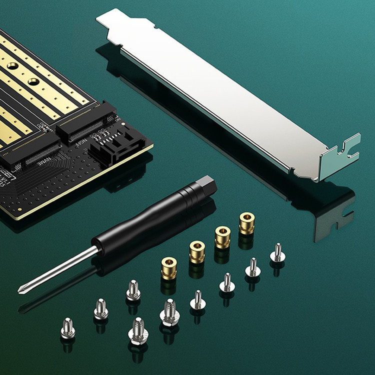 مبدل M.2 M-Key+M.2 B-Key به PCle 3.0 4X یوگرین مدل CM302-70504