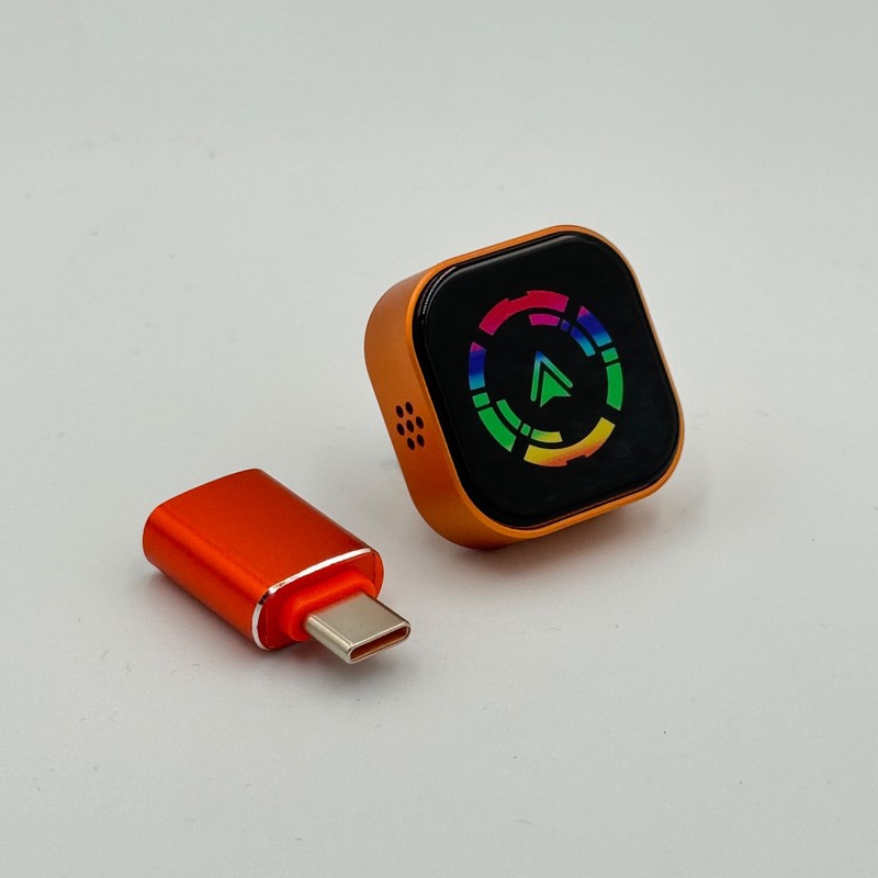 کارپلی و اندروید اتو مدل Wireless CarPlay/Android Auto Q1A به همراه مبدل USB به USB-C