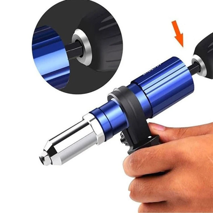مبدل دریل به میخ پرچ کن سر دریلی رینو مدل jt-77 مجموعه ۷ عددی