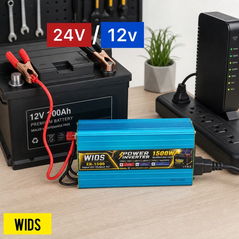 مبدل برق خودرو ویدز مدل 12V-24V-TO-220V-1500W