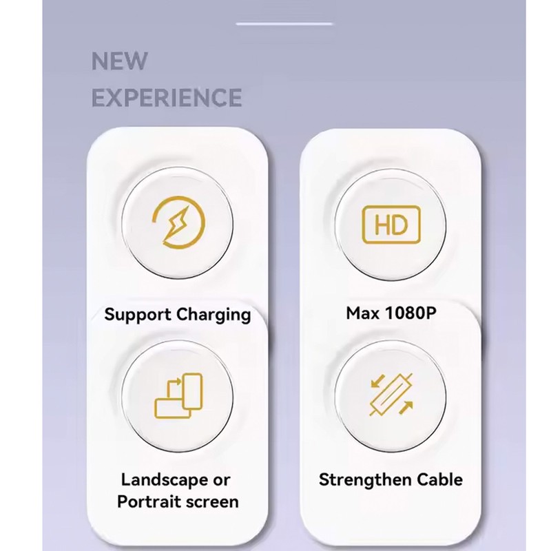 کابل تبدیل HDMI به لایتنینگ / microUSB/ USB-C یسیدو مدل HM14 طول 2 متر