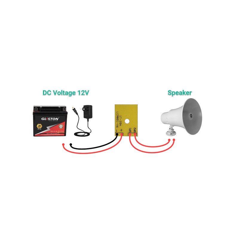 برد آژیر تک صدا مدل LC9801-V6 بسته 100 عددی