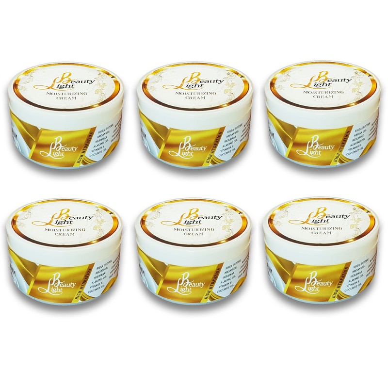 کرم مرطوب کننده و آبرسان لایت بیوتی مدل آرگان شی باتر حجم 200 میلی لیتر مجموعه 6 عددی