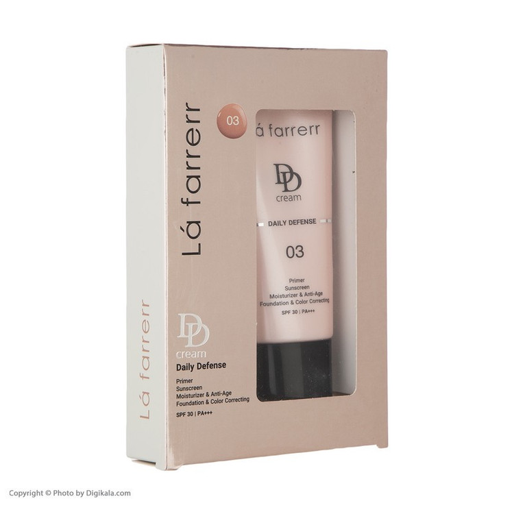 دی دی کرم رنگی لافارر SPF30 مدل 03 مناسب انواع پوست حجم 30 میلی لیتر