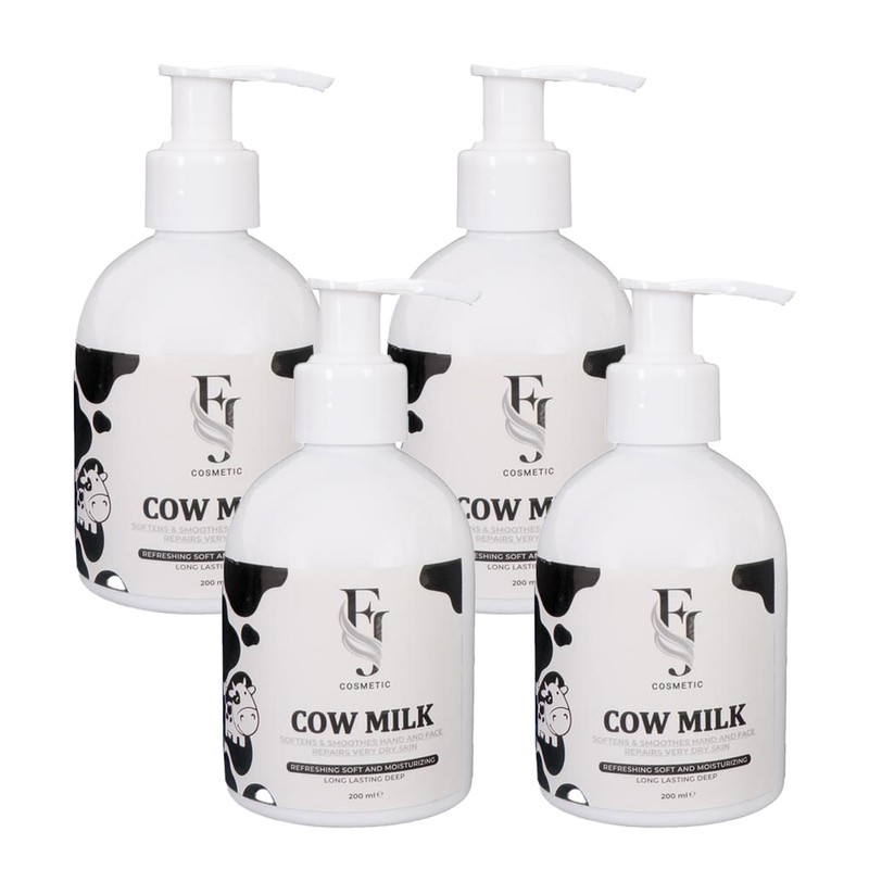 کرم آبرسان بدن افجه مدل 0COW - M4 مناسب انواع پوست حجم 200 میلی لیتر مجموعه 4 عددی