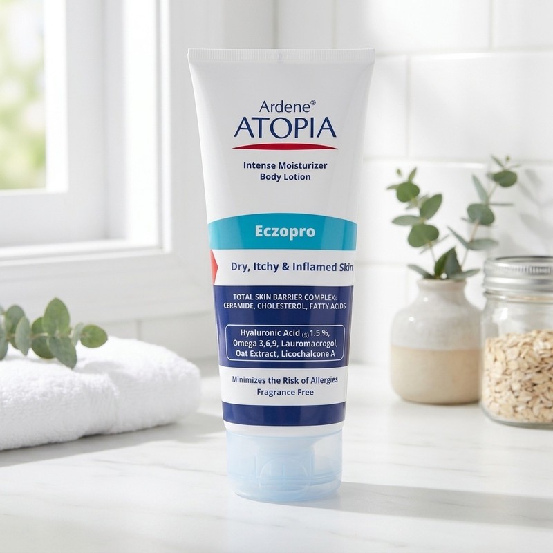 لوسیون بدن مرطوبکننده آردن آتوپیا مدل Eczopro حجم 200 میلیلیتر مناسب پوست خشک و درماتیت آتوپیک، فاقد عطر و الکل، حاوی...