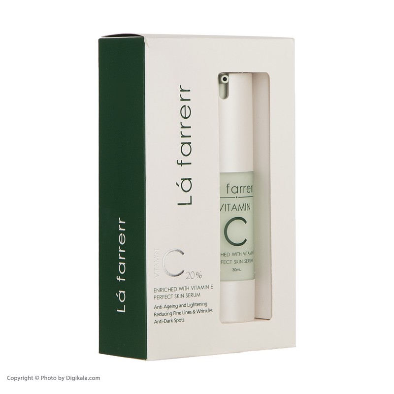 اسپری آب روشنکننده، ترمیمکننده لافارر مدل Anti Ageing and Lightening c20% مناسب برای پوستهای خشک و حساس حجم 30 میلیلیتر