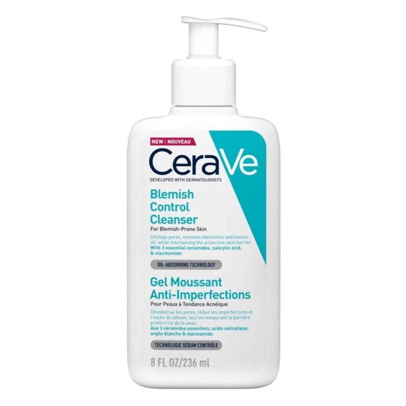 ژل شستشو صورت سراوی مدل Blemish Control حجم 236 میلی لیتر
