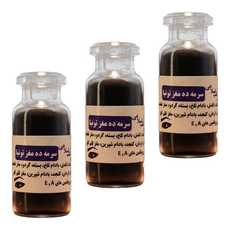 سرمه چشم توتبا مدل ده مغز رنگ مشکی بسته سه عددی