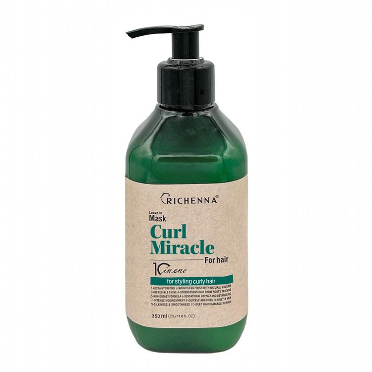 ماسک نرم کننده مو ریچنا مدل curl مناسب برای موی فر حجم 350 میلی لیتر