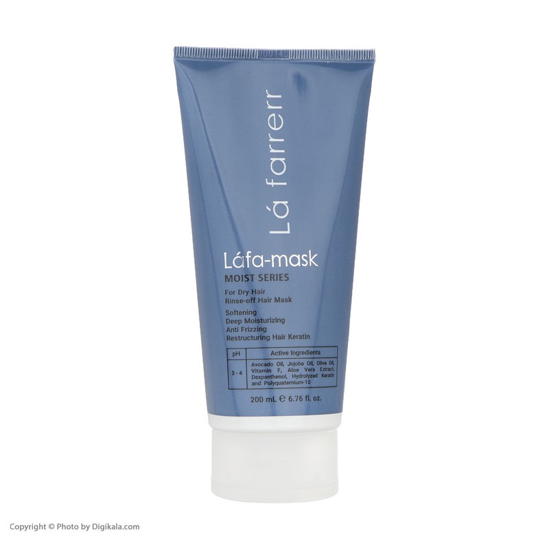 ماسک مو رطوبت رسان لافارر مدل Moist Series مناسب موهای خشک و زبر حجم 200 میلی لیتر