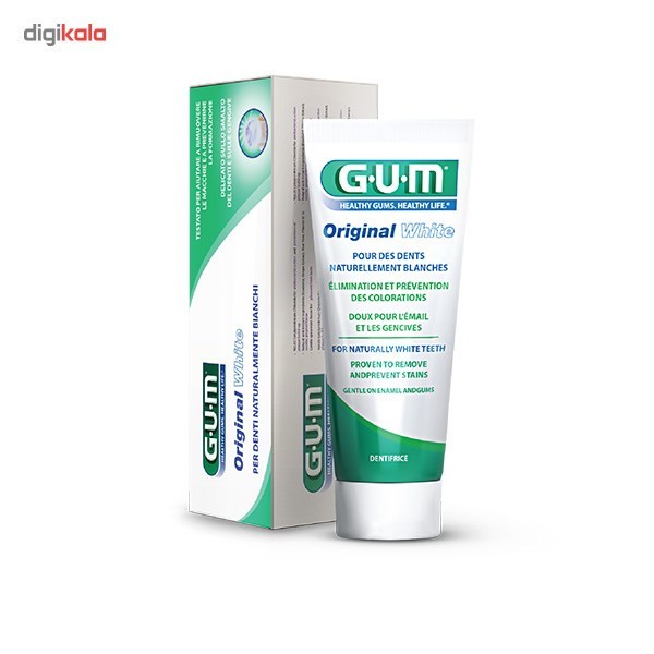 خمیر دندان جی یو ام مدل Original White حجم 75 میلی لیتر