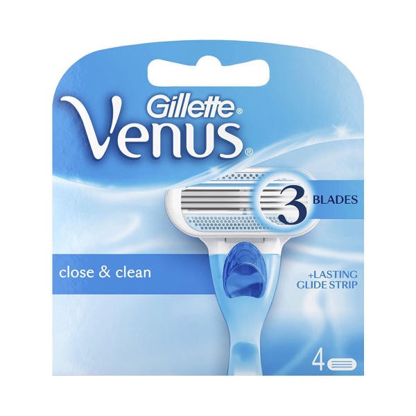 تیغ یدک ژیلت مدل Venus Close & Clean بسته 4 عددی
